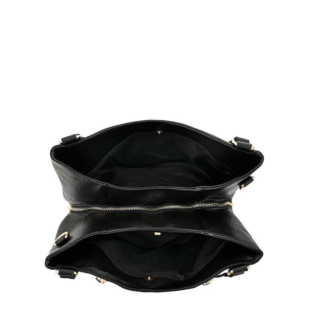 Cartera dos asas tres divisiones grande ozzy negro especial-3