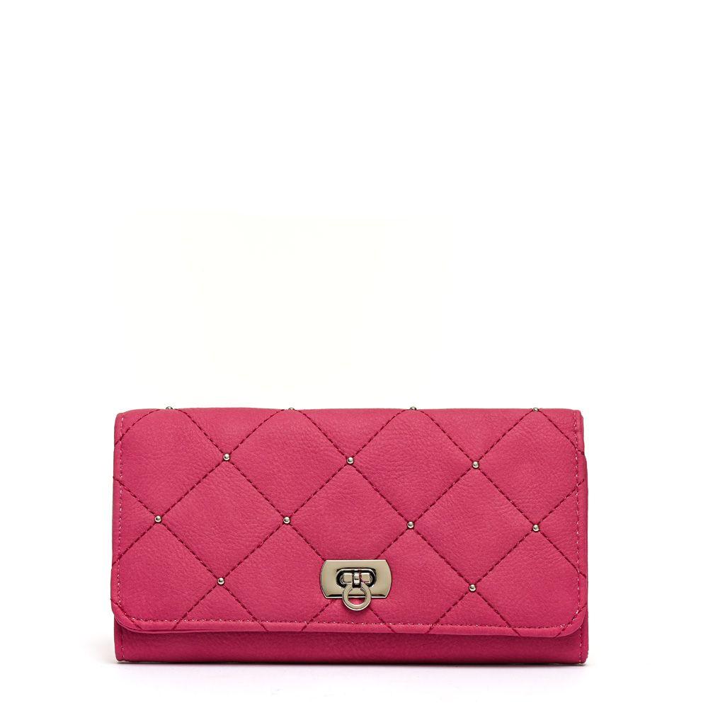 Chequera con flap grande plum fucsia-0