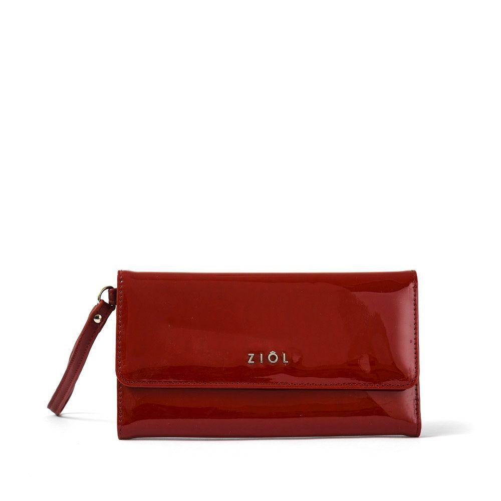 Tamarinda Chequera Con Flap Interior Grande Rojo Oscura/Vino-0