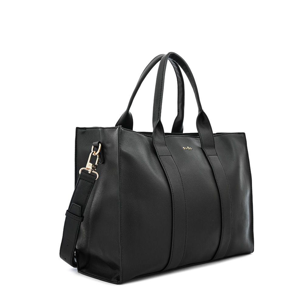 Cartera dos asas porta notebook grande eladia negro-1