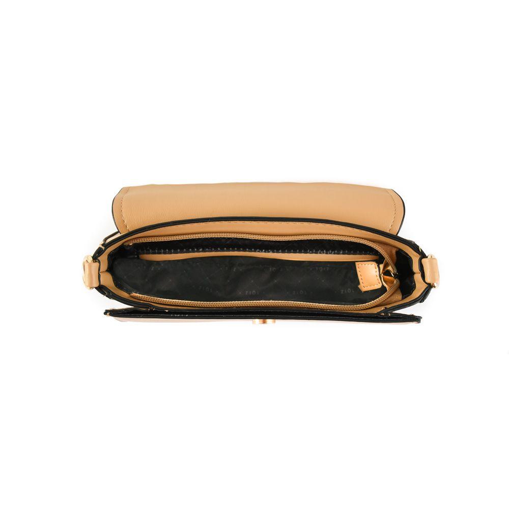 Cartera bandolera pequeña caliope beige oscuro-3