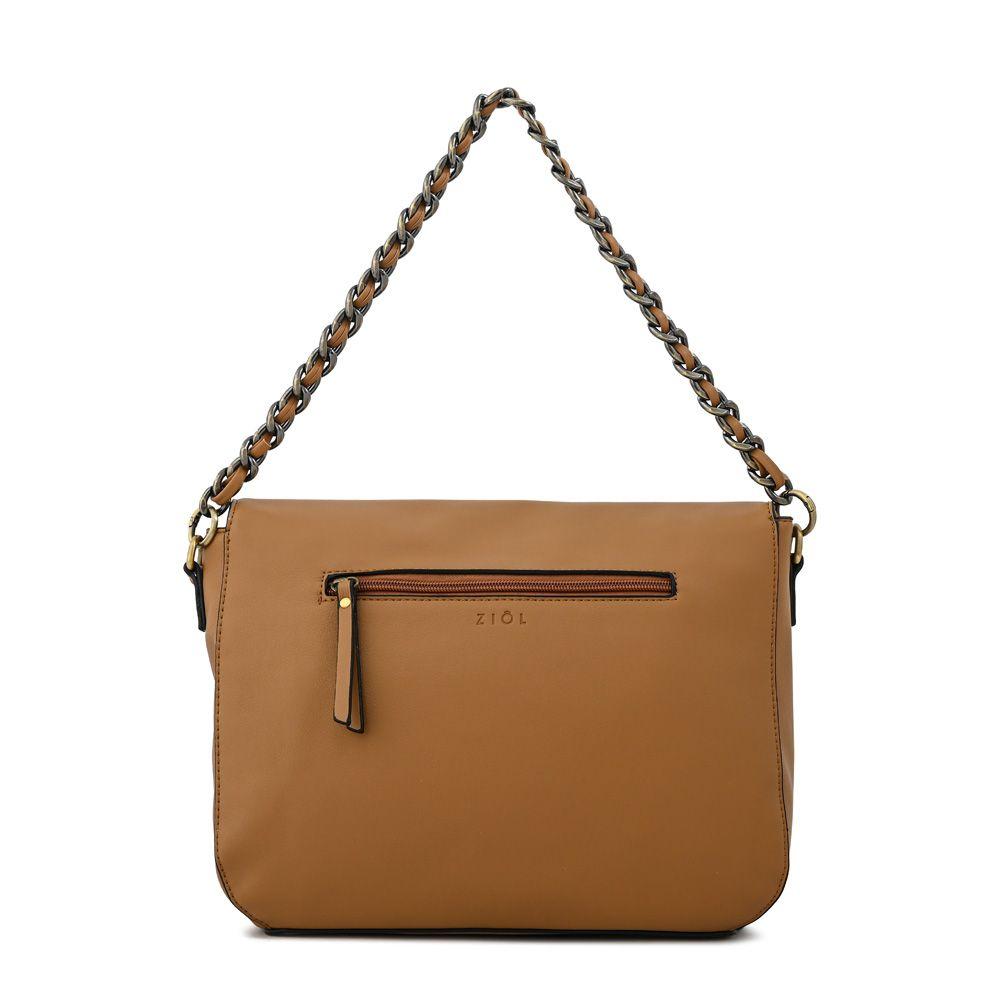 Cartera bandolera con tapa mediana doris beige-2