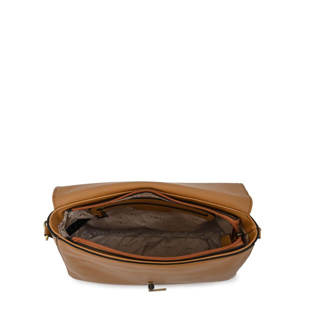 Cartera bandolera con tapa mediana doris beige-3