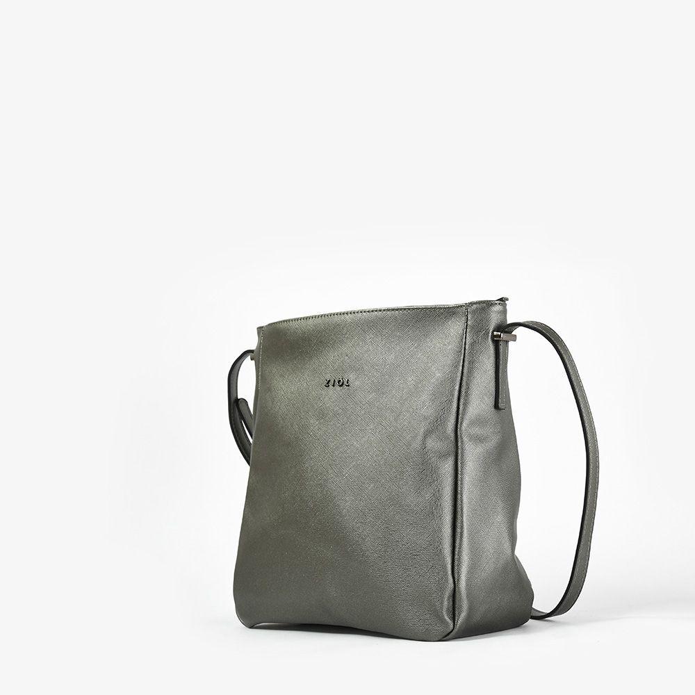 Nellie Cartera Tipo Bandolera Plateado Oscuro-1