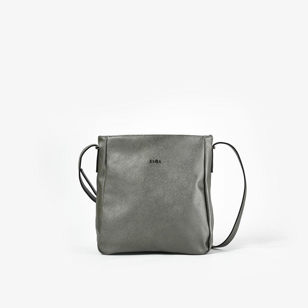 Nellie Cartera Tipo Bandolera Plateado Oscuro-0