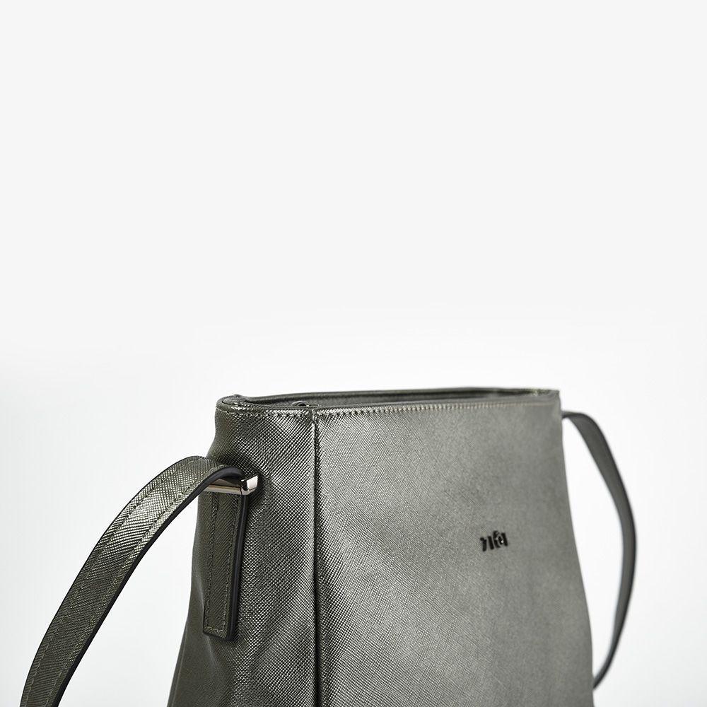 Nellie Cartera Tipo Bandolera Plateado Oscuro-2
