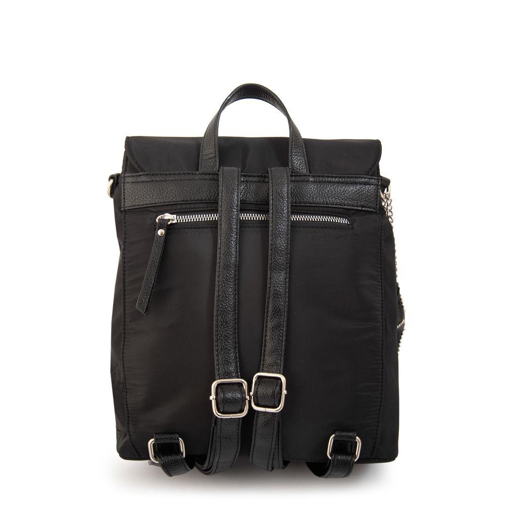 Mochila con tapa marina mediana negro-2