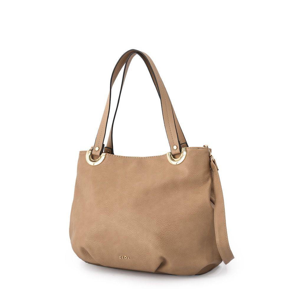 Narali Cartera Tipo Dos Asas Tres Divisiones Beige Oscuro-1