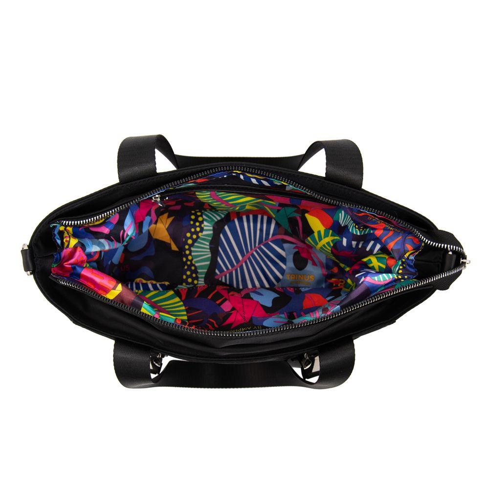 Cartera tote college grande negro-3