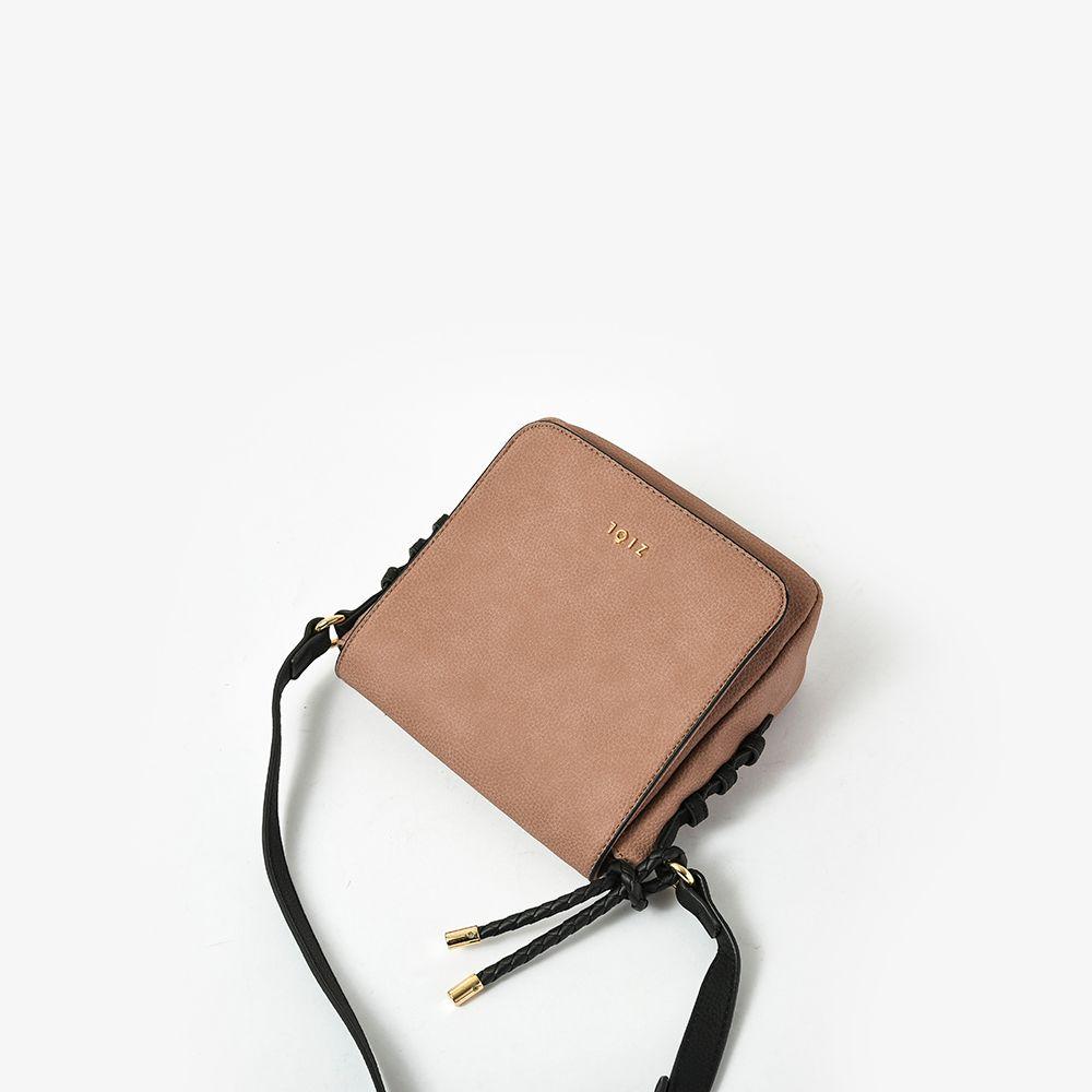 Cartera bandolera con tapa melchy rosa viejo-3