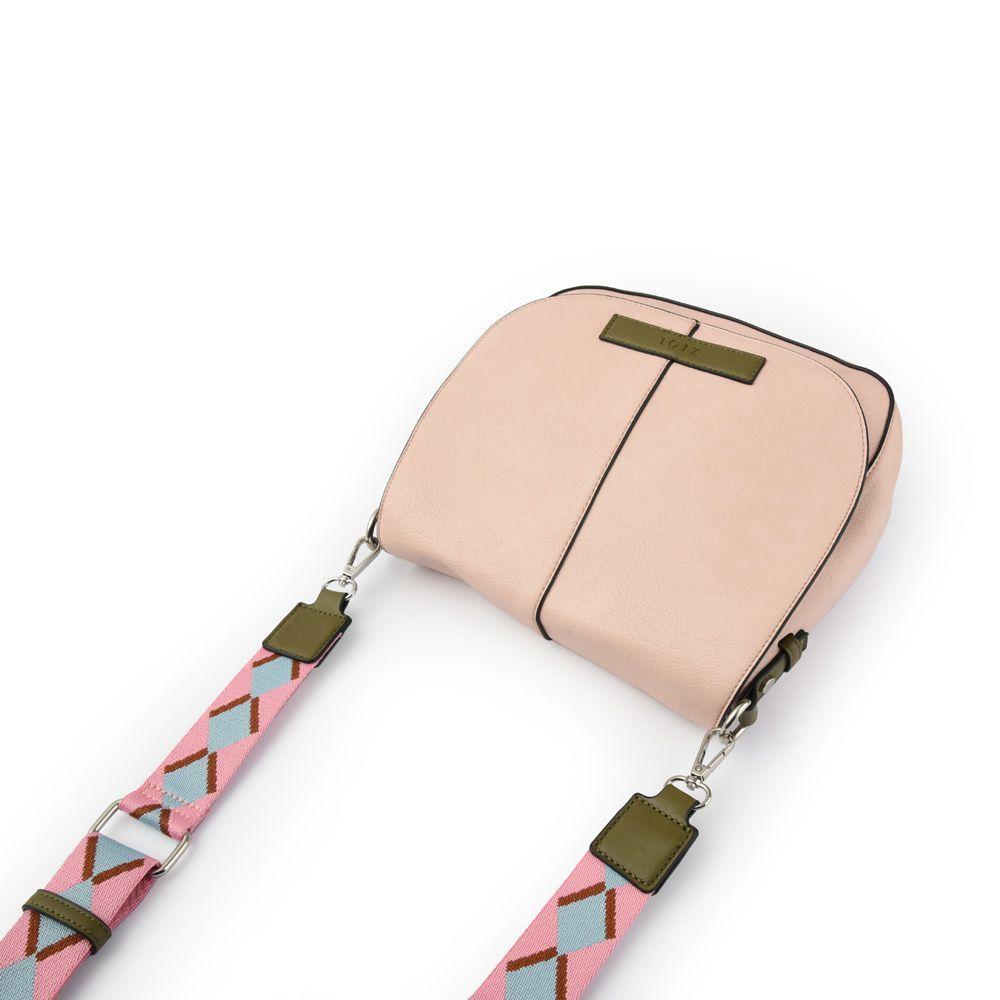 Turin Cartera Bandolera Con Tapa Mediana Rosado Claro-3