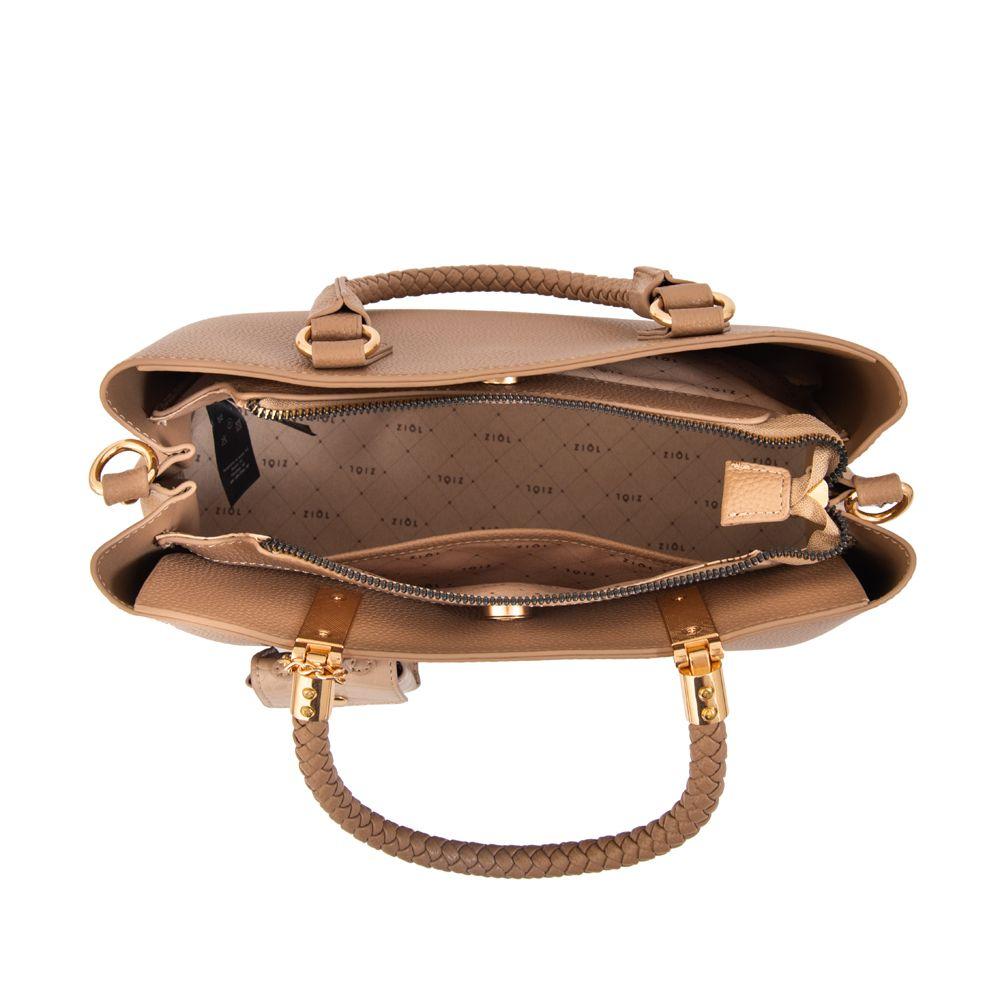 Cartera tote bambina mediana beige oscuro-3