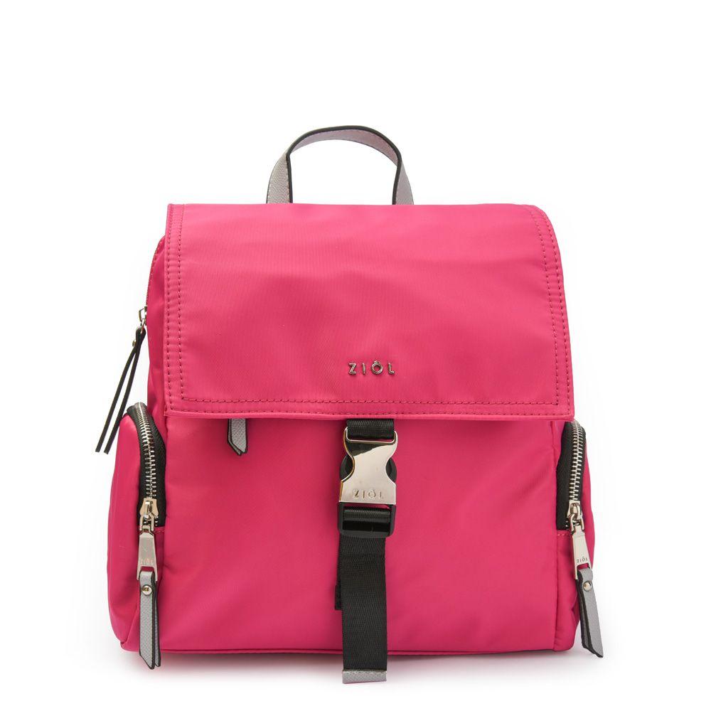 Mochila con tapa mediana minisa fucsia-0