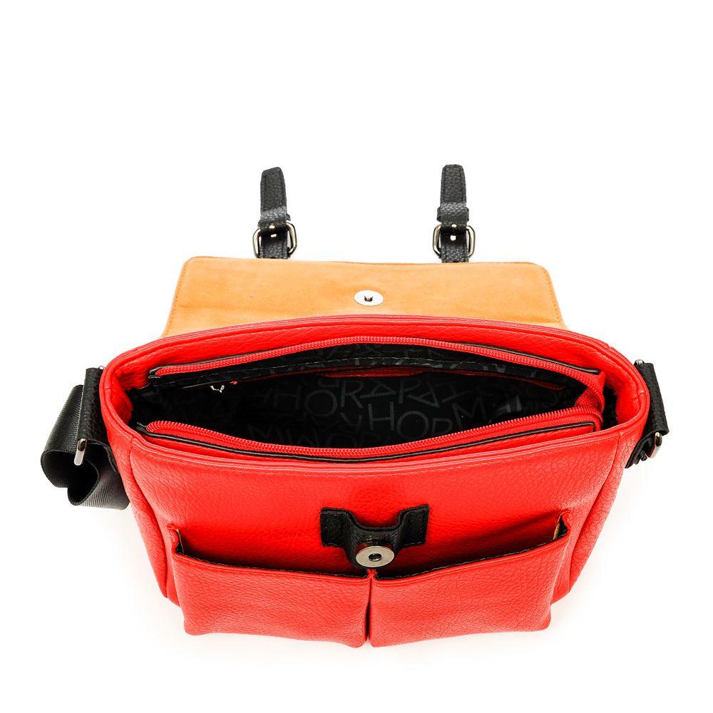 Cartera bandolera con tapa mediana aitina rojo-3