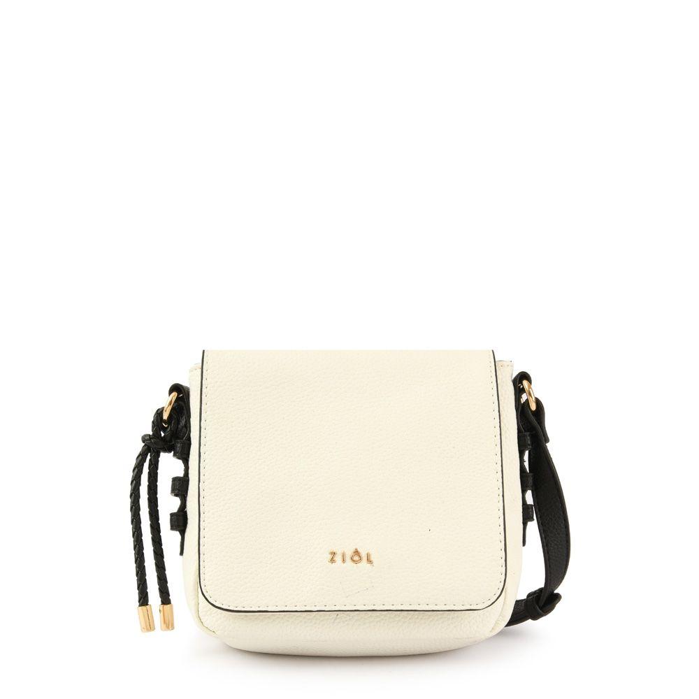 Cartera bandolera con tapa mediana melchy blanco-0