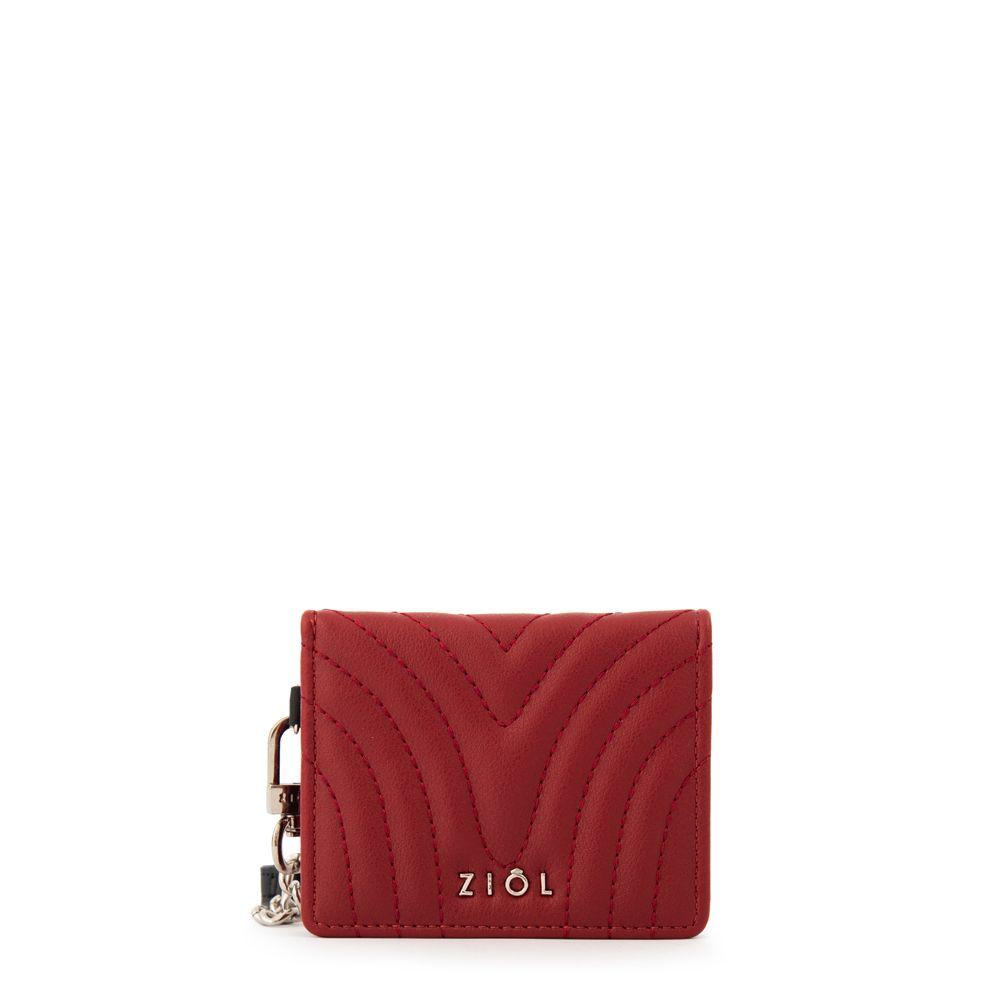 Tarjetero rectangular shanon pequeña rojo-0