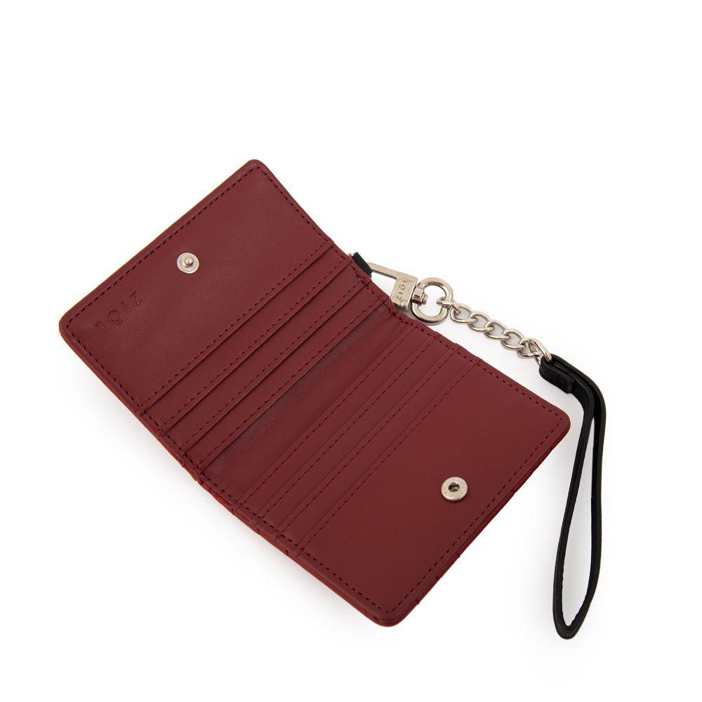 Tarjetero rectangular shanon pequeña rojo-2