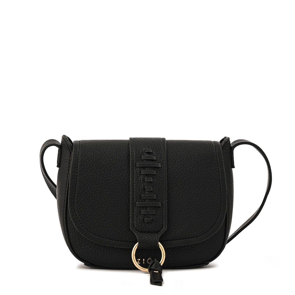 Cartera Bandolera con tapa tyra mediana negro-0