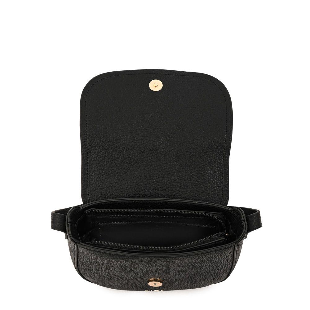 Cartera Bandolera con tapa tyra mediana negro-3