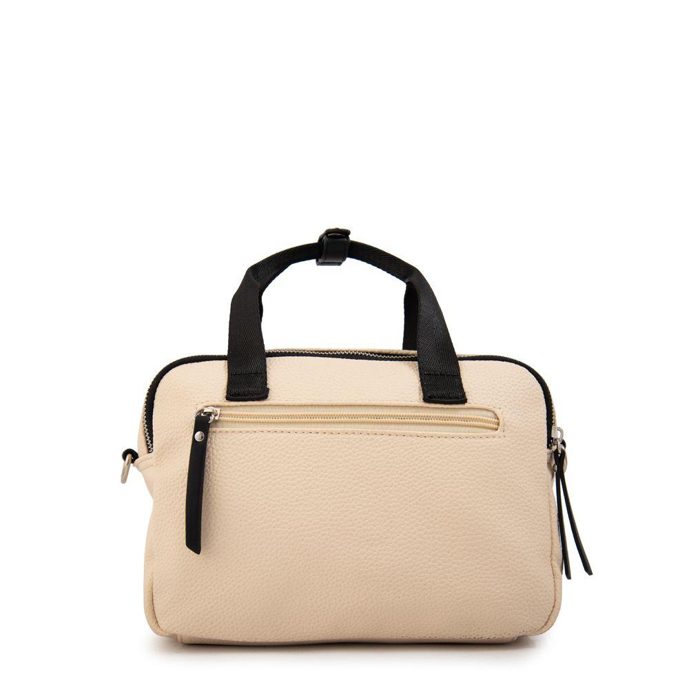 Cartera Bandolera dorina mediana blanco crudo-2