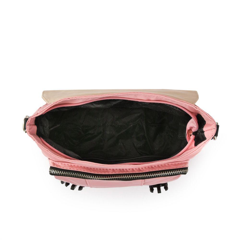 Cartera bandolera con tapa mediana joselina rosado-3