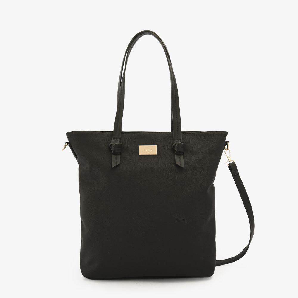 Nudita Cartera Tipo Dos Asas Shopping Negro-0