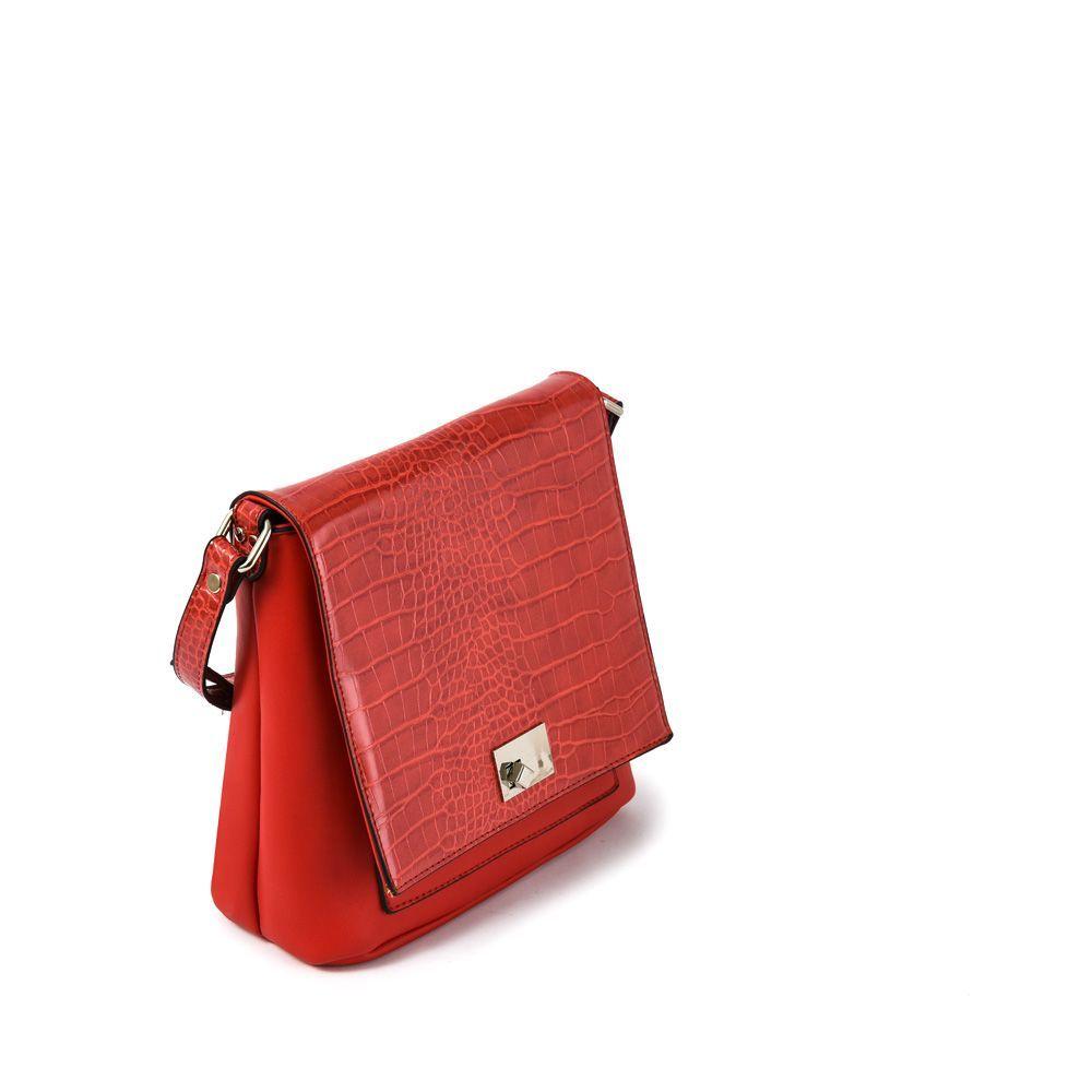 Zenona Cartera Tipo Bandolera Con Tapa Rojo-1