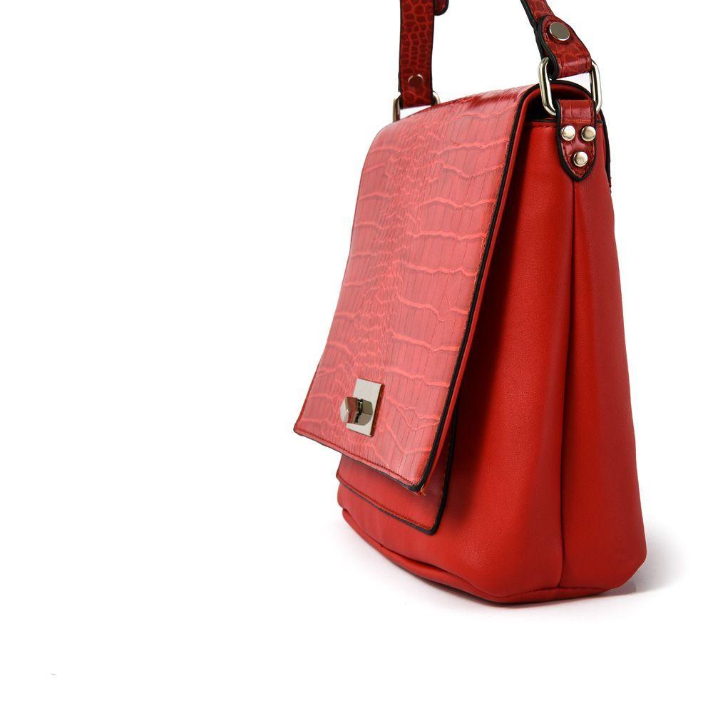 Zenona Cartera Tipo Bandolera Con Tapa Rojo-2