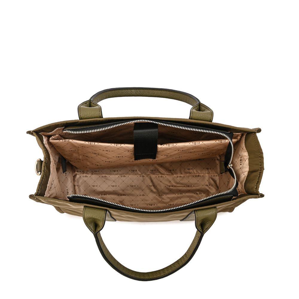 Cartera Dos Asas porta notebook olga grande verde oliva-3