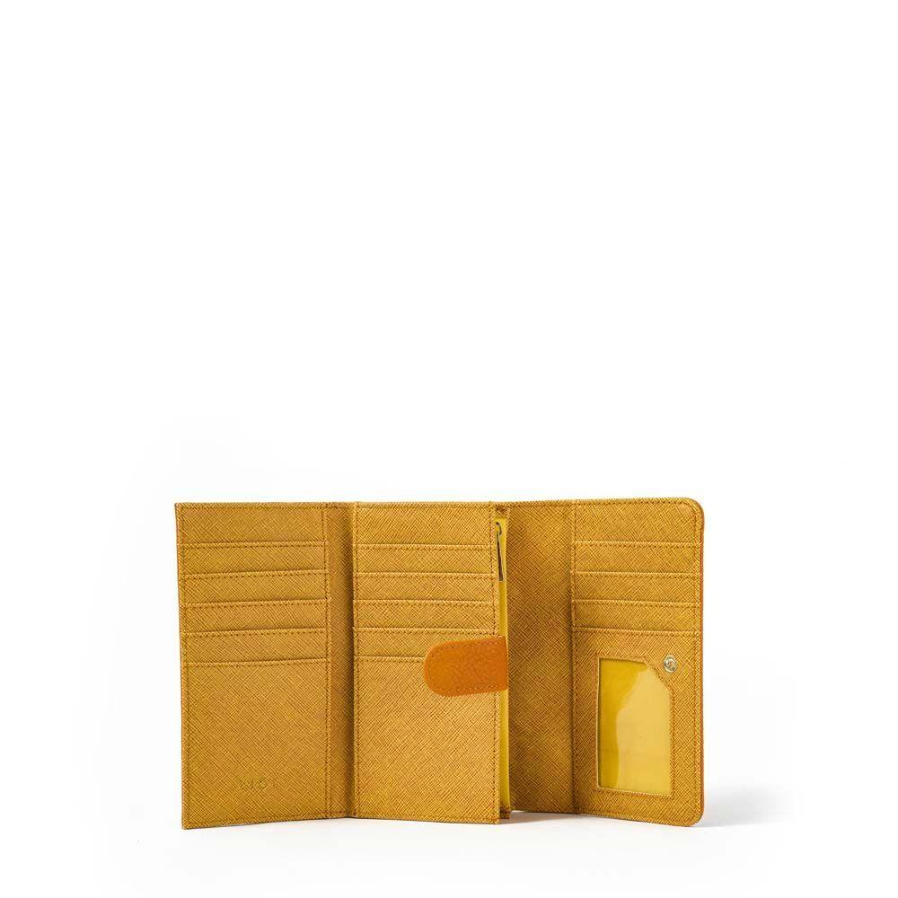 Amir Billetera Acordeon Mediana Amarillo Claro-2