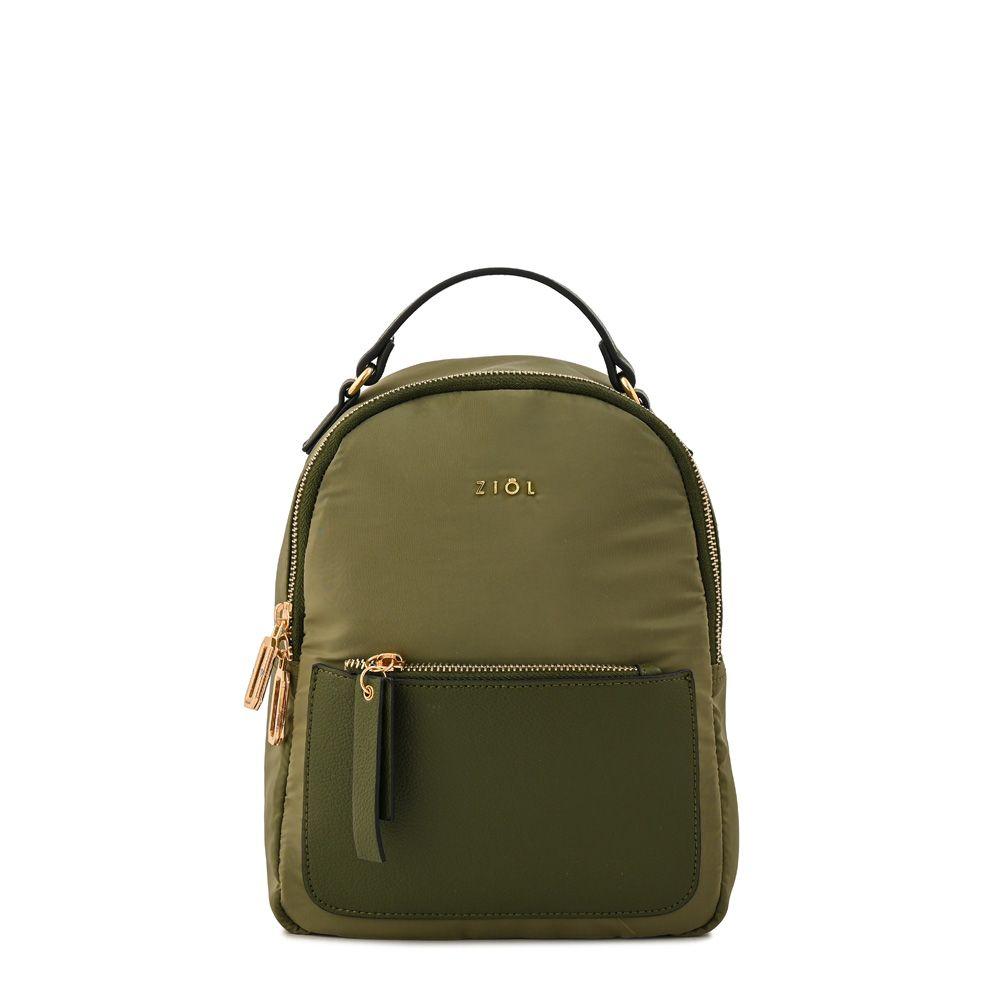 Mochila pequeña daisy verde oliva-0