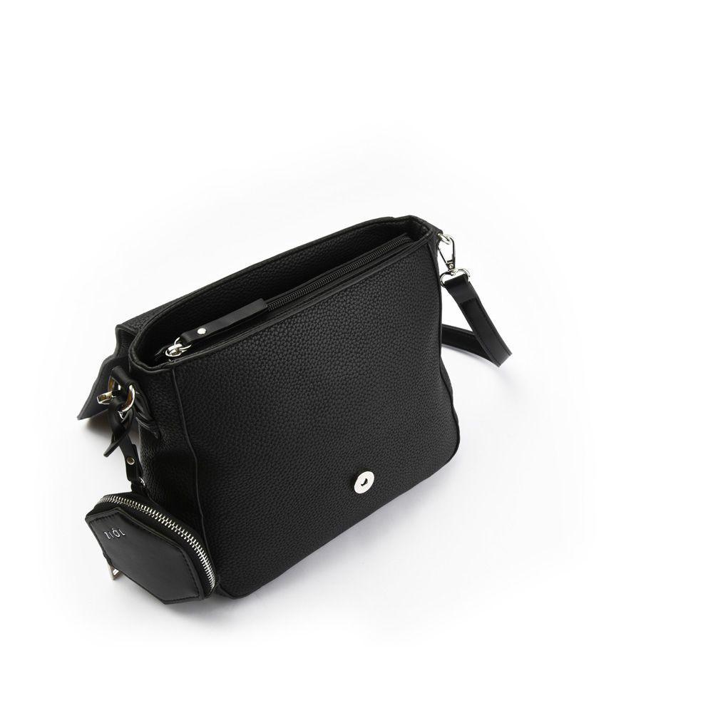 Zurich Cartera Bandolera Con Tapa Mediana Negro-2