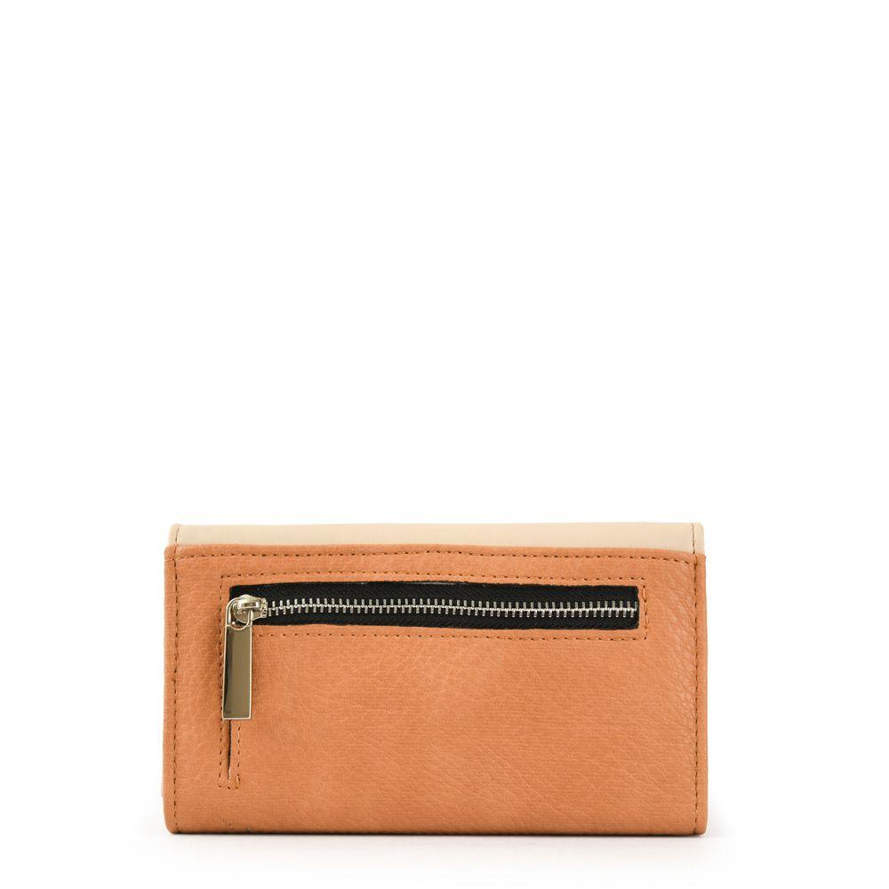 Billetera acordeon mediana clara camel Ziol