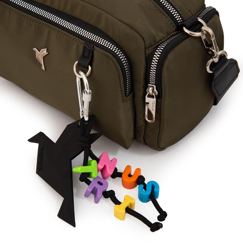 Cartera bandolera melania mediana verde oliva-2