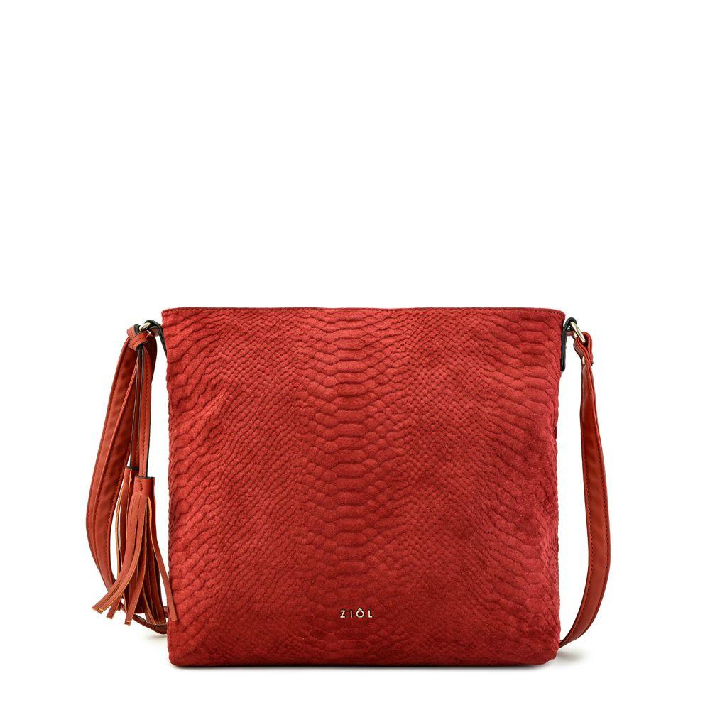 Cartera bandolera grande iria rojo oscuro-0