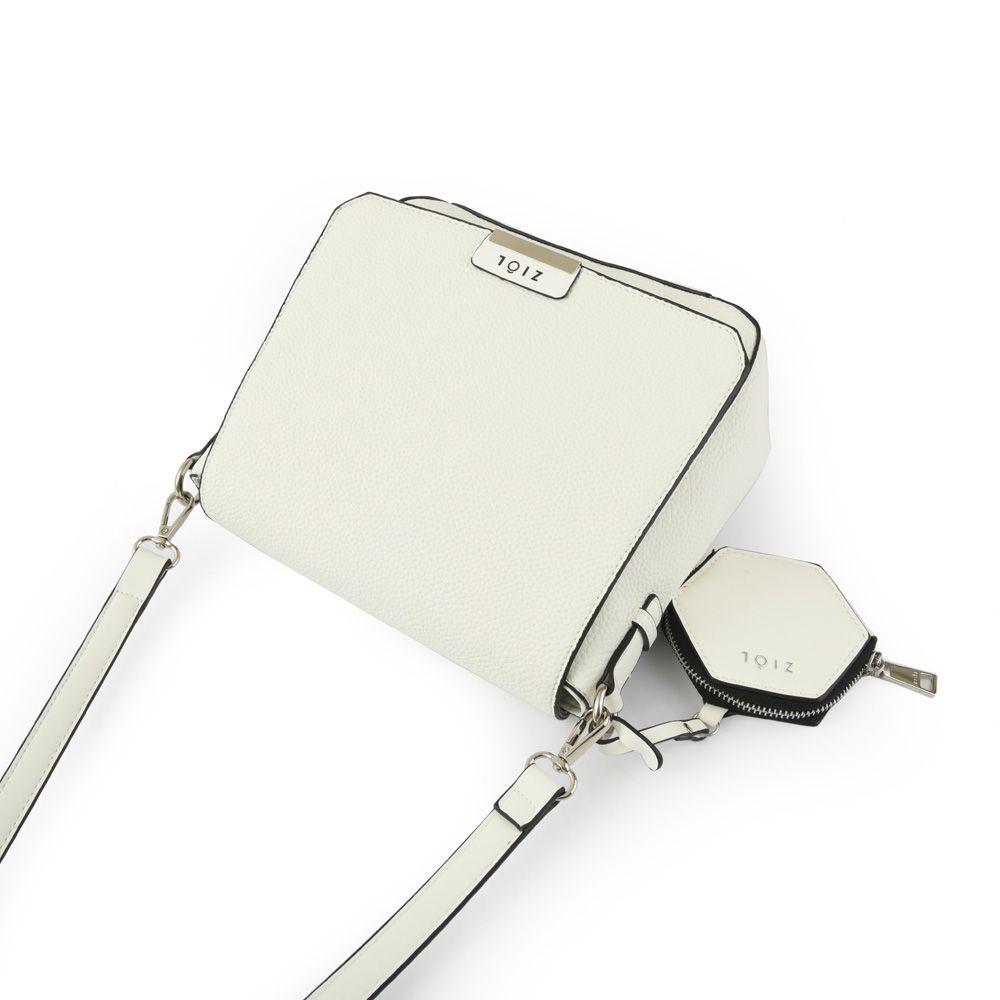 Zurich Cartera Bandolera Con Tapa Mediana Blanco-3