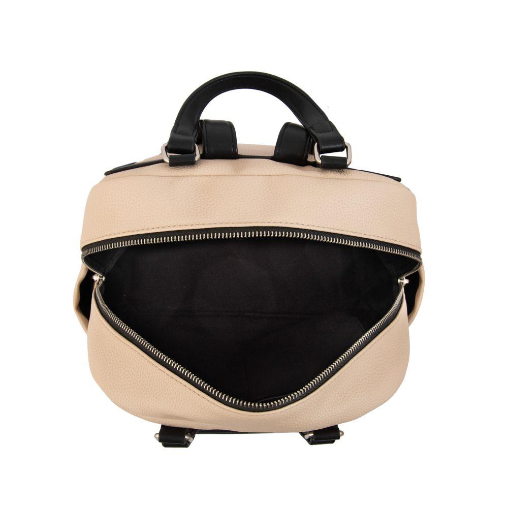 Mochila alisa mediana beige-3