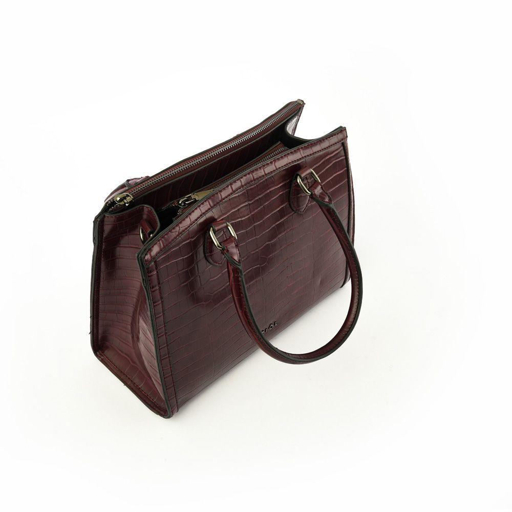 Bleu Cartera Tipo Dos Asas Tres Divisiones Burdeo-3