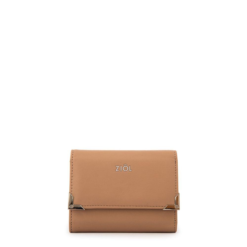 Billetera demin pequeña beige-0