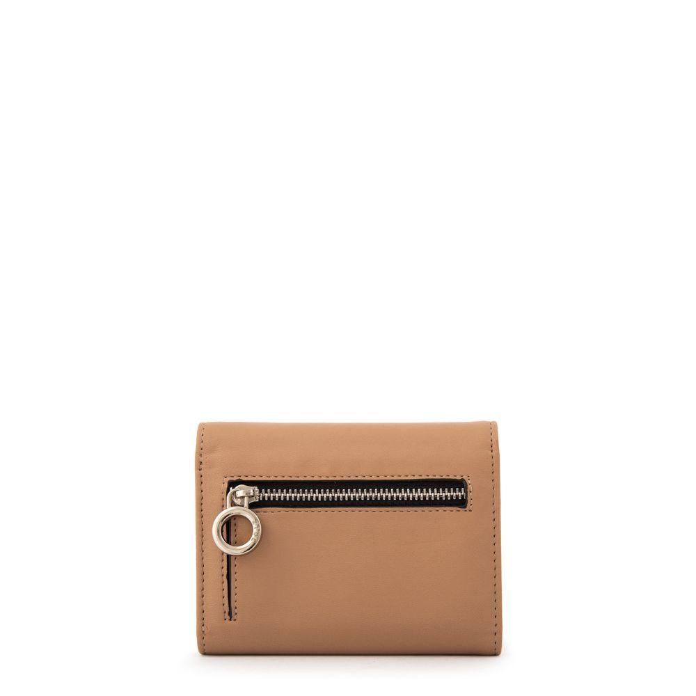 Billetera demin pequeña beige-1