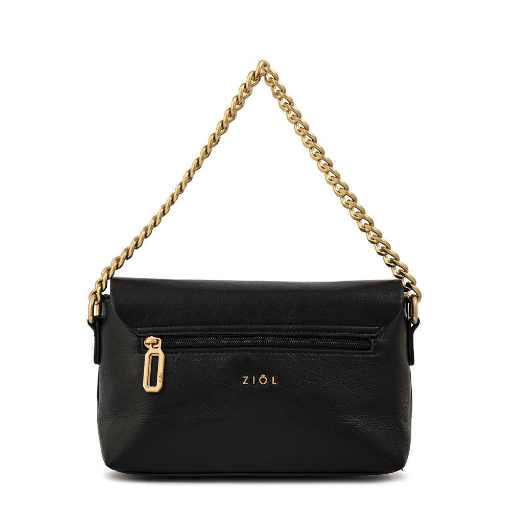 Cartera bandolera con tapa pequeña dorotea negro-2
