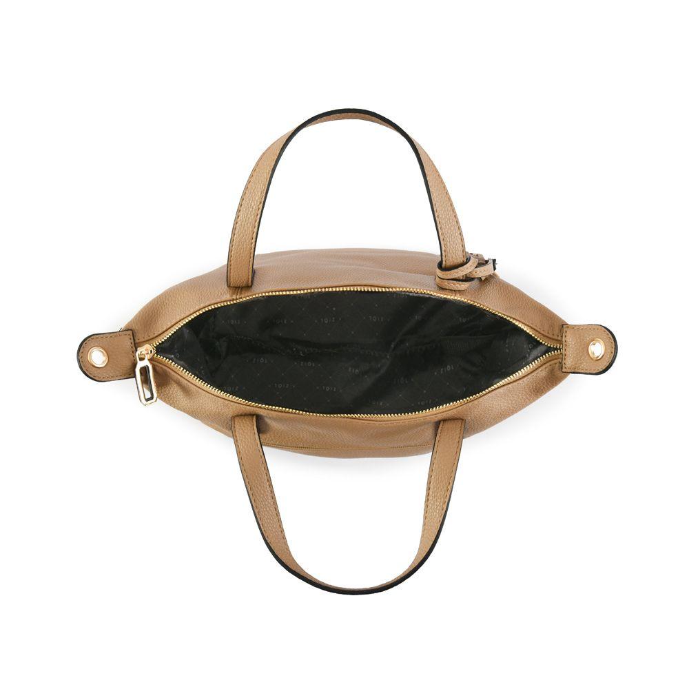 Cartera dos asas mediana anieli beige oscuro-3