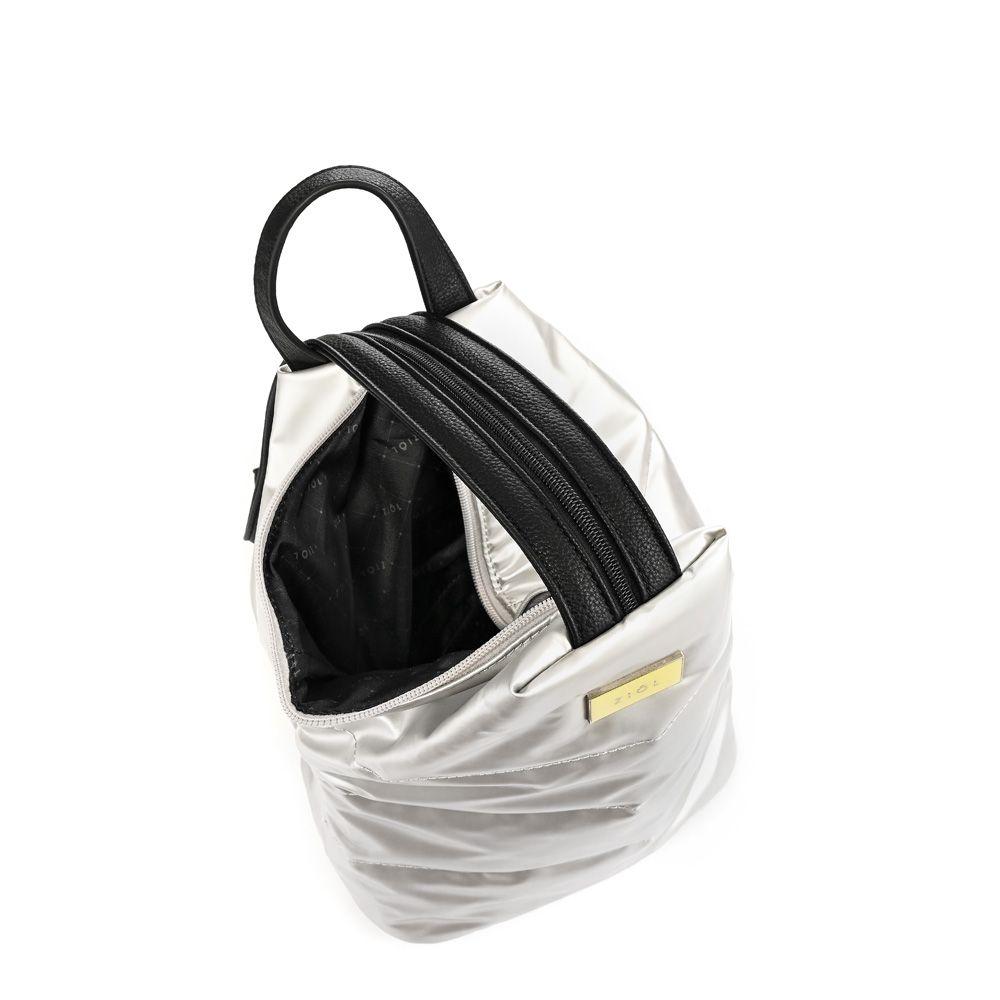 Mochila mediana corsalia plateado-3