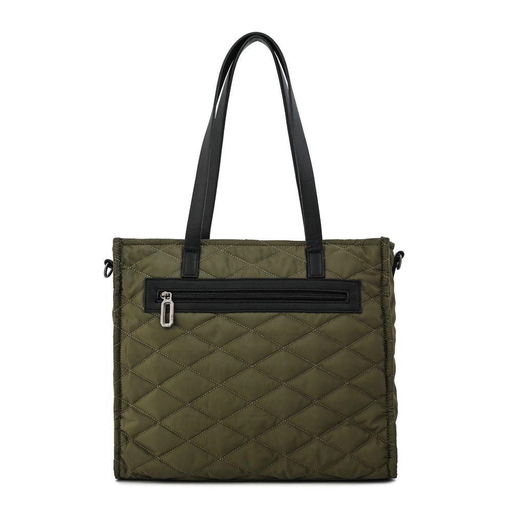 Cartera dos asas porta notebook grande cersei verde oliva-2