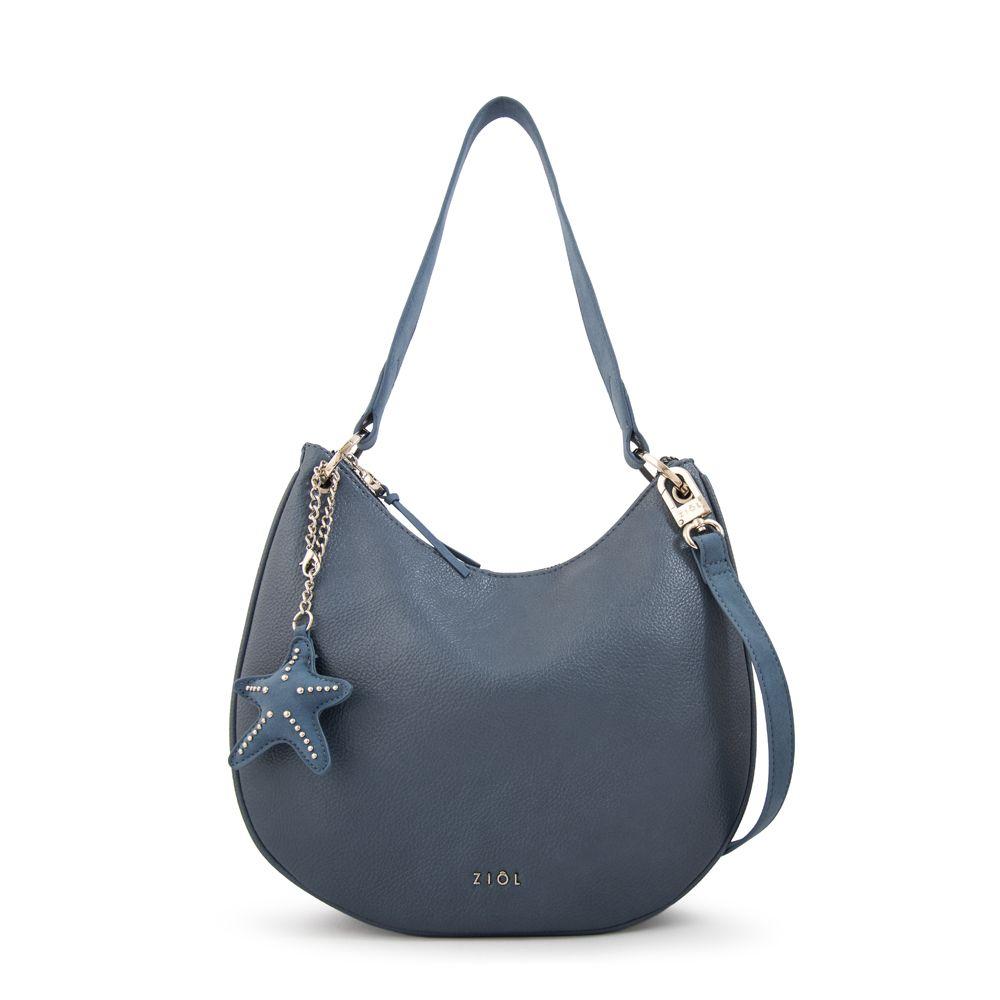 Cartera corte oval marina azul-0
