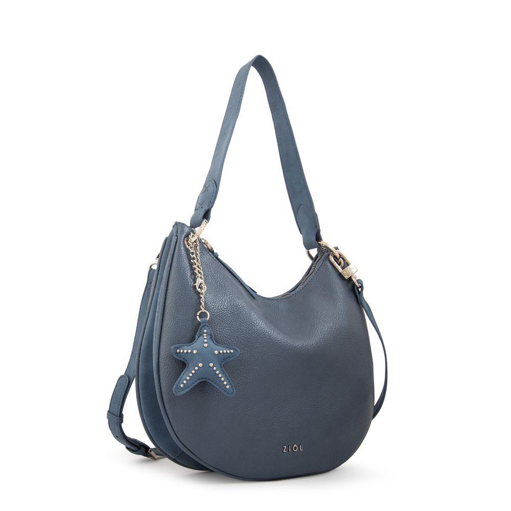 Cartera corte oval marina azul-1