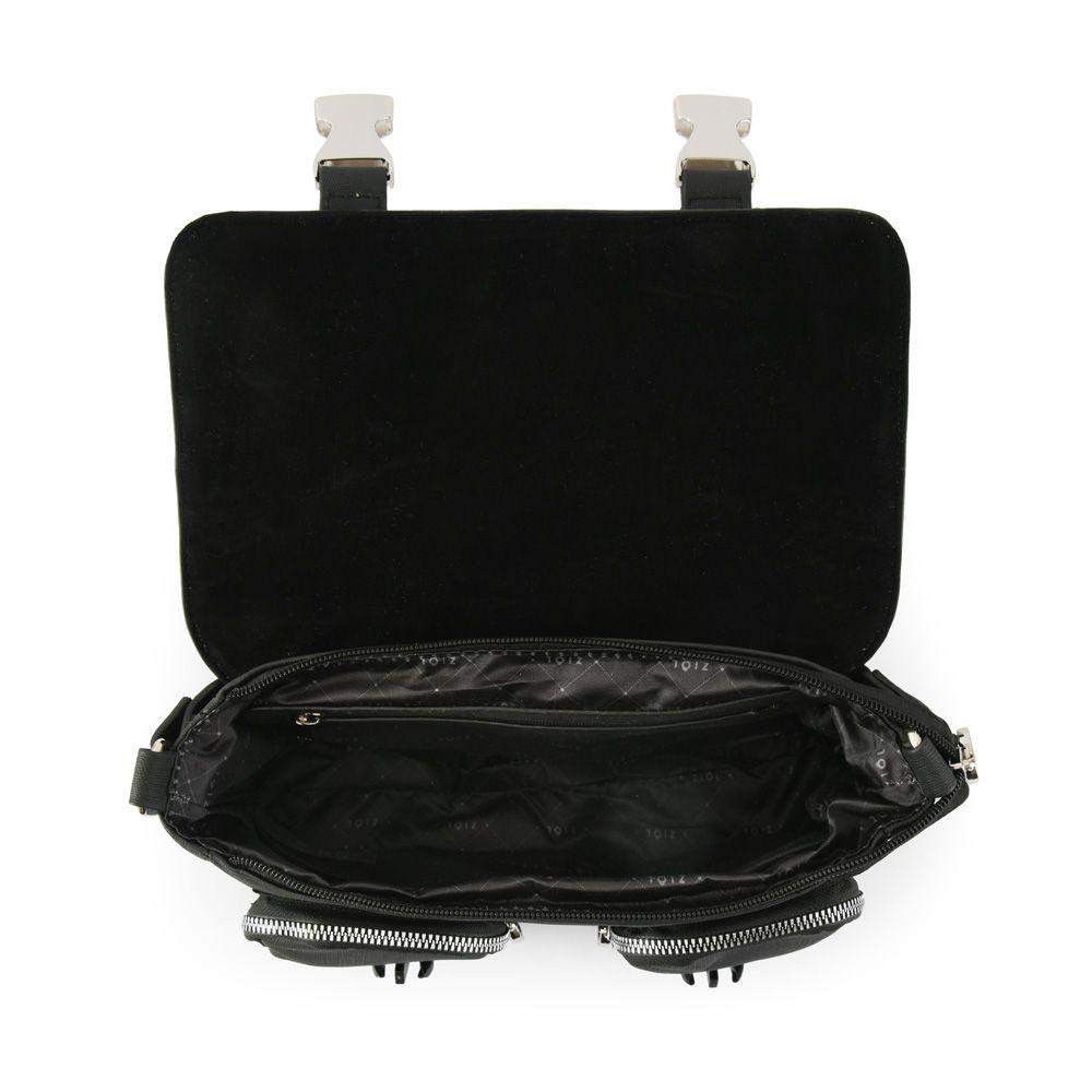 Cartera bandolera con tapa pequeña dina negro-3