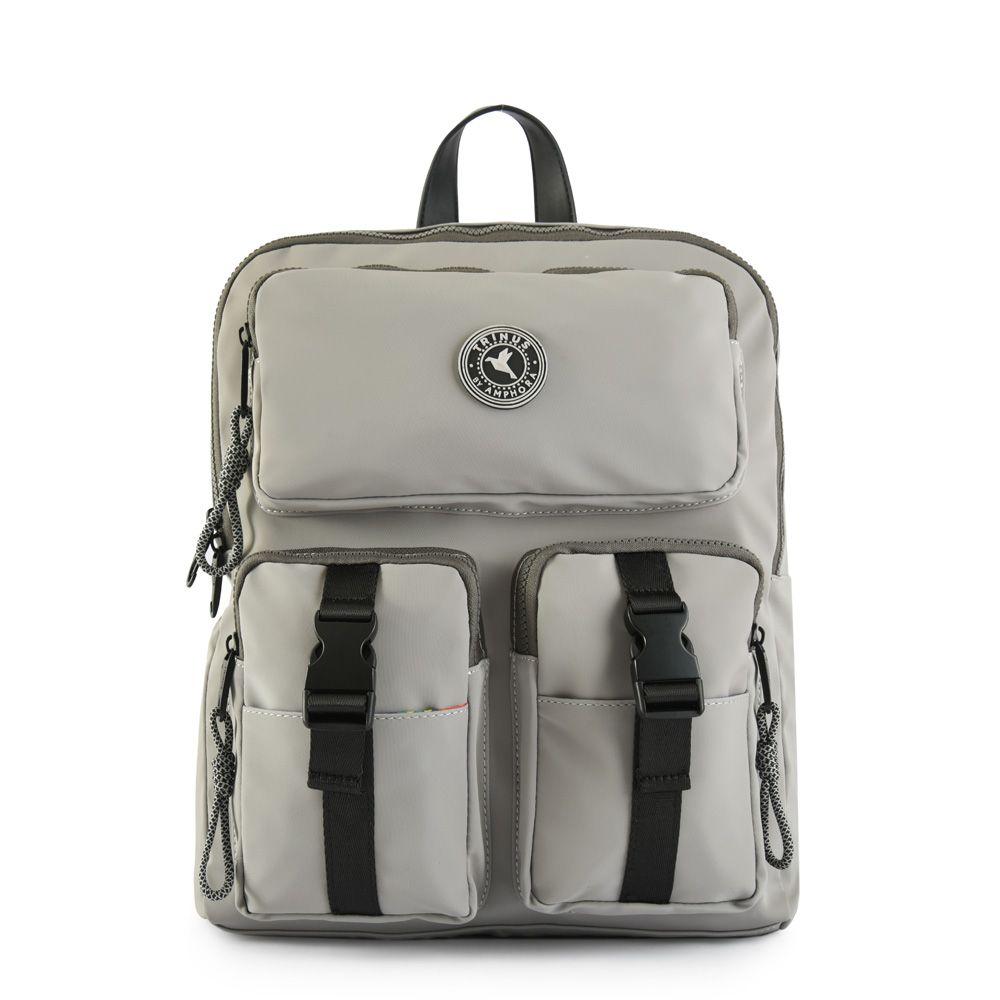 Mochila agadir porta notebook grande gris claro-0
