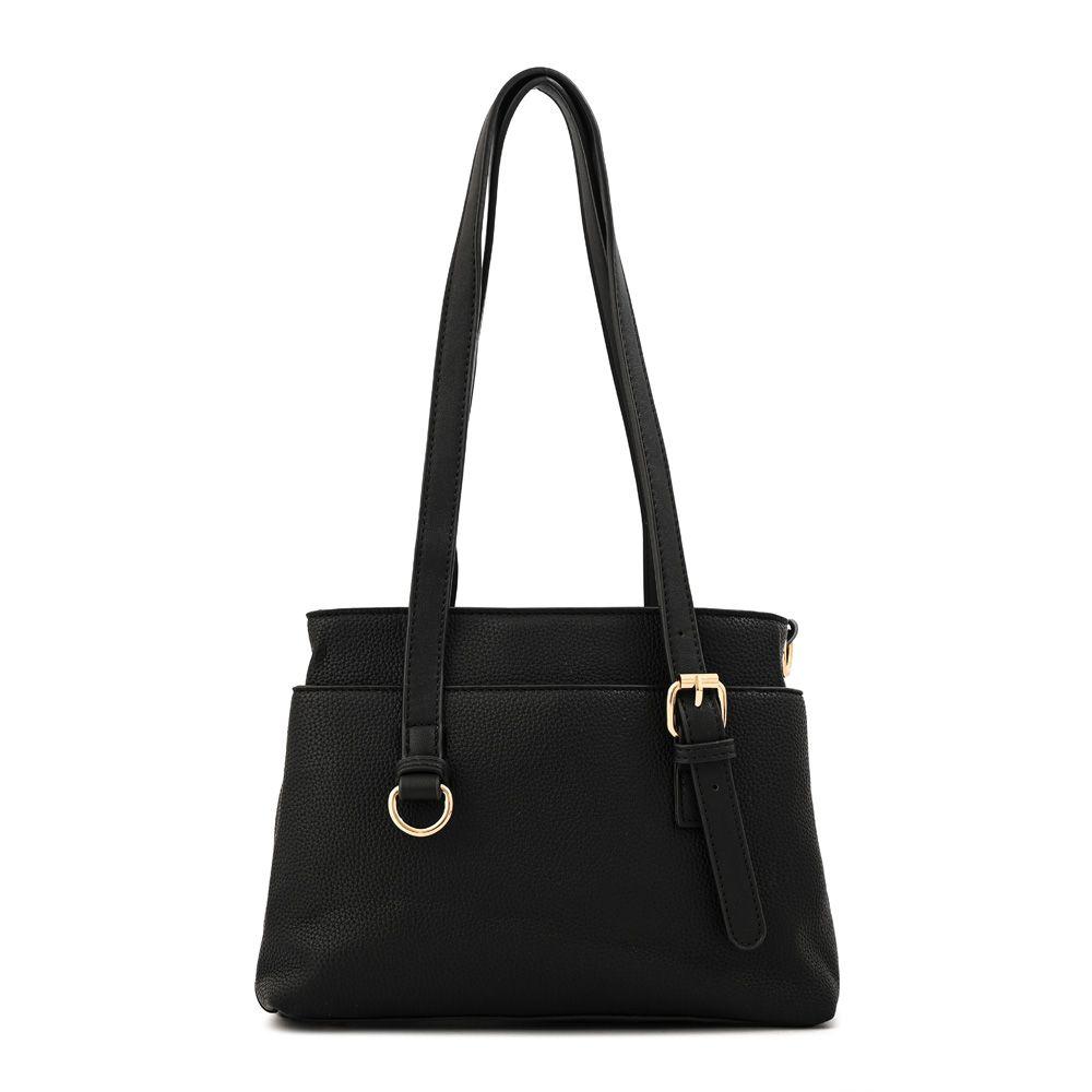 Cartera Bandolera ludovica mediana negro-2