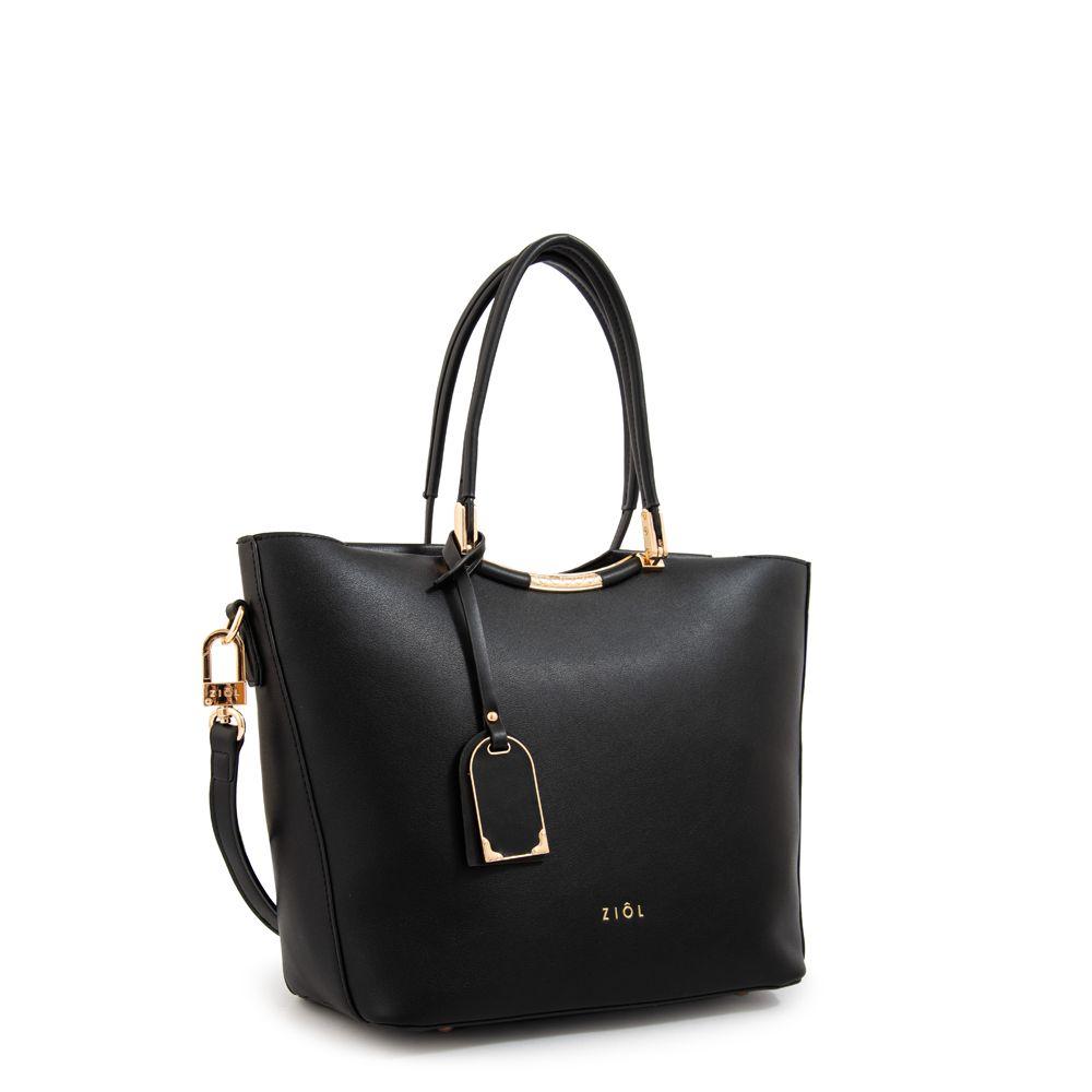 Cartera tote mandela grande negro-1
